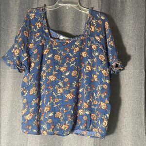 Wonderly floral peasant blouse